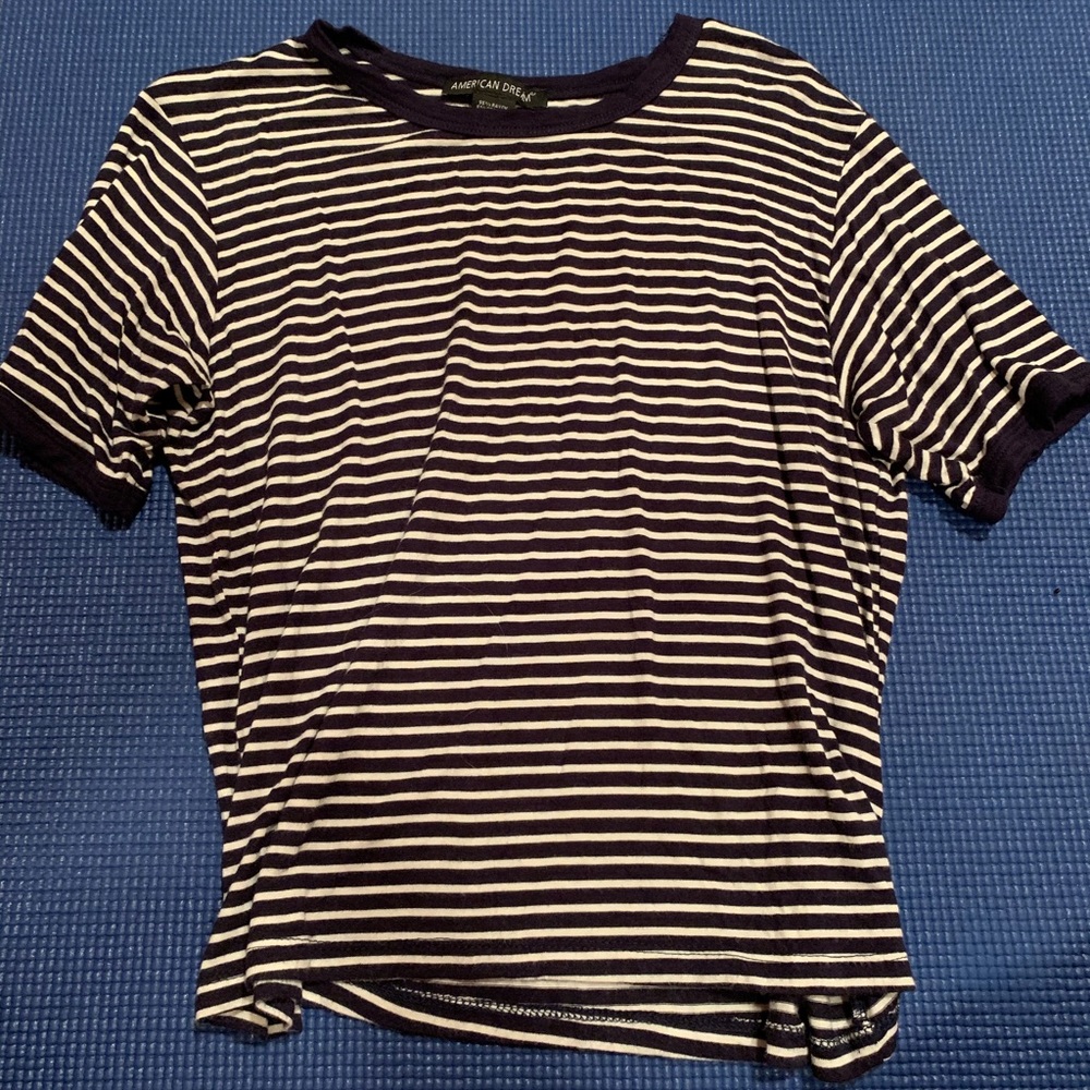 Basic Cropped Stripe Tee